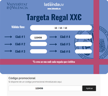 Tarjeta Regalo - Cupón descuento web